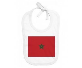 Bavoir bébé personnalisé Drapeau Maroc