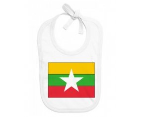 Bavoir bébé personnalisé Drapeau Myanmar