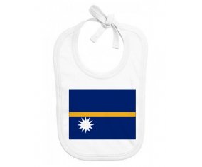 Bavoir bébé personnalisé Drapeau Nauru