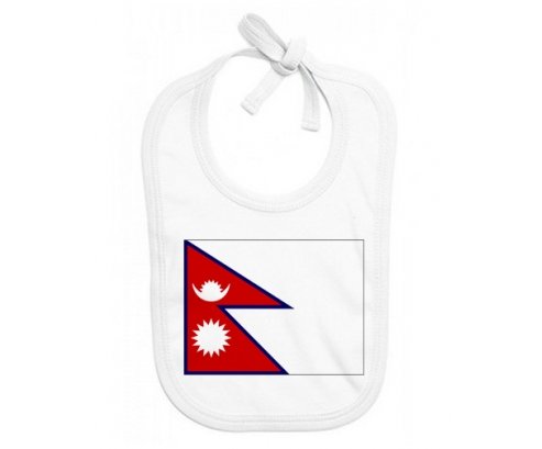 Bavoir bébé personnalisé Drapeau Népal