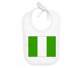 Bavoir bébé personnalisé Drapeau Nigeria