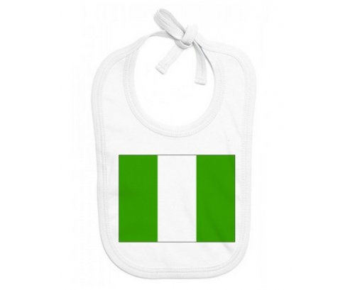 Bavoir bébé personnalisé Drapeau Nigeria
