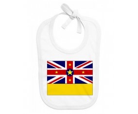 Bavoir bébé personnalisé Drapeau Niue