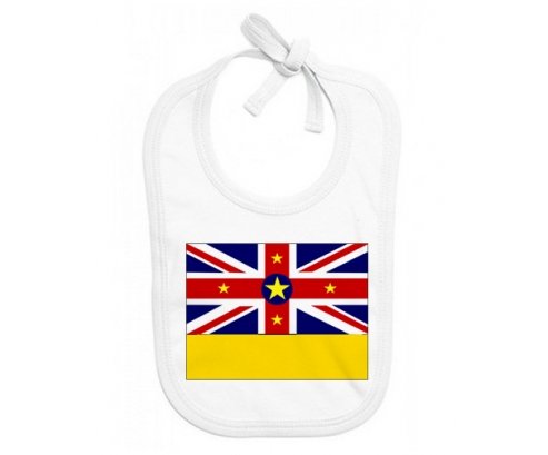Bavoir bébé personnalisé Drapeau Niue