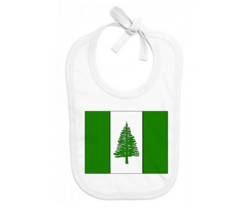 Bavoir bébé personnalisé Drapeau l'ile de Norfolk