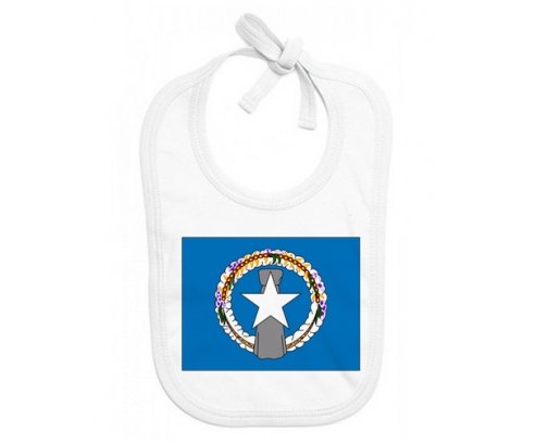 Bavoir bébé personnalisé Drapeau Corée du Nord