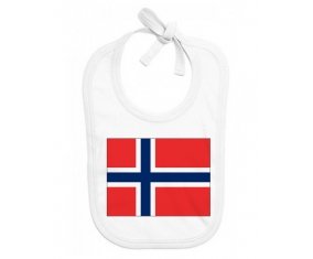 Bavoir bébé personnalisé Drapeau Norvège