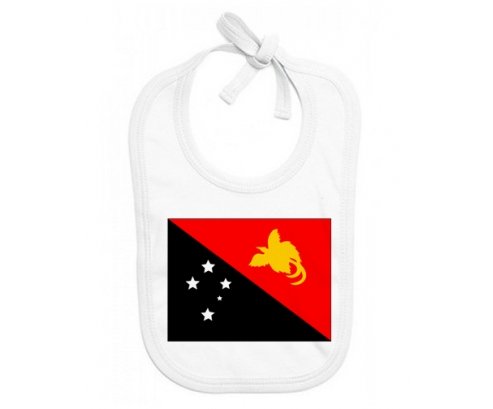 Bavoir bébé personnalisé Drapeau Papouasie Nouvelle Guinée