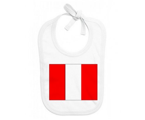 Bavoir bébé personnalisé Drapeau Pérou