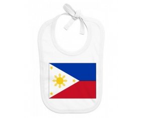 Bavoir bébé personnalisé Drapeau Philippines