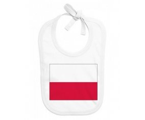 Bavoir bébé personnalisé Drapeau Pologne