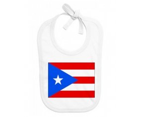 Bavoir bébé personnalisé Drapeau Porto Rico