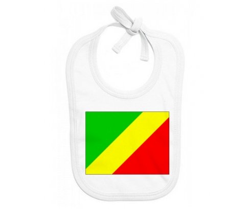 Bavoir bébé personnalisé Drapeau République du Congo