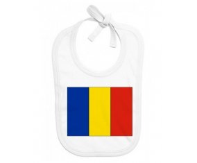 Bavoir bébé personnalisé Drapeau Roumanie
