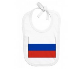 Bavoir bébé personnalisé Drapeau Russie