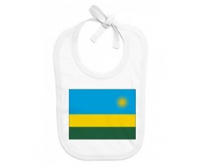 Bavoir bébé personnalisé Drapeau Rwanda