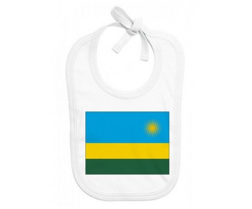 Bavoir bébé personnalisé Drapeau Rwanda