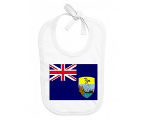 Bavoir bébé personnalisé Drapeau Sainte-Hélène