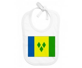 Bavoir bébé personnalisé Drapeau Saint-Vincent-et-les-Grenadines