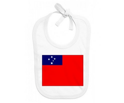 Bavoir bébé personnalisé Drapeau Samoa