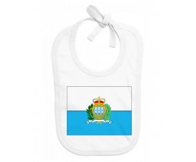 Bavoir bébé personnalisé Drapeau Saint Marin