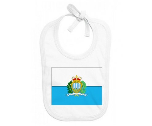 Bavoir bébé personnalisé Drapeau Saint Marin