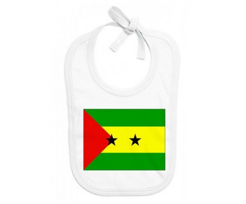 Bavoir bébé personnalisé Drapeau Sao Tomé et Principe