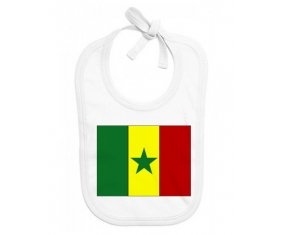 Bavoir bébé personnalisé Drapeau Sénégal
