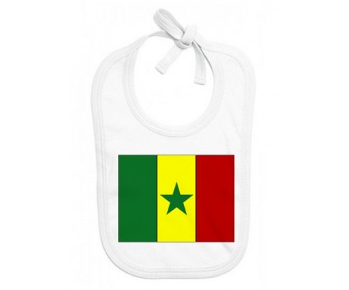 Bavoir bébé personnalisé Drapeau Sénégal