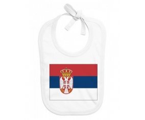 Bavoir bébé personnalisé Drapeau Serbie