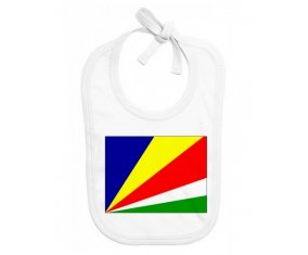 Bavoir bébé personnalisé Drapeau les Seychelles