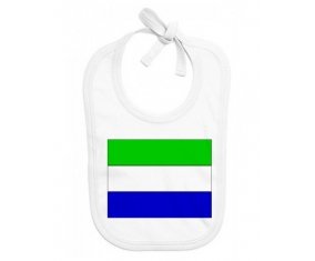 Bavoir bébé personnalisé Drapeau Sierra Leone