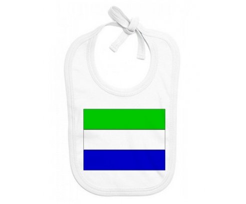 Bavoir bébé personnalisé Drapeau Sierra Leone