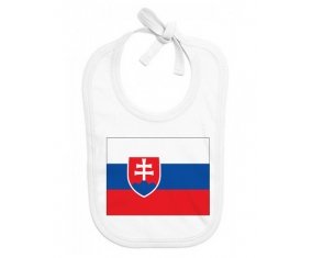 Bavoir bébé personnalisé Drapeau Slovaquie