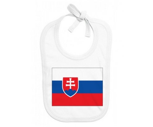 Bavoir bébé personnalisé Drapeau Slovaquie