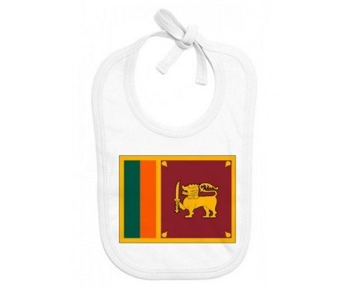 Bavoir bébé personnalisé Drapeau Sri Lanka Srilanka