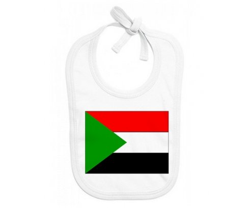 Bavoir bébé personnalisé Drapeau Soudan