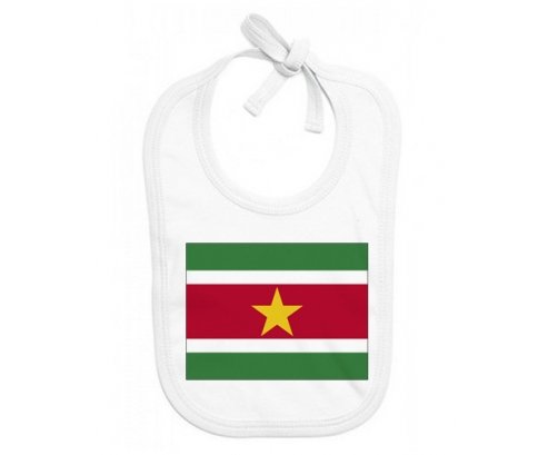 Bavoir bébé personnalisé Drapeau Suriname