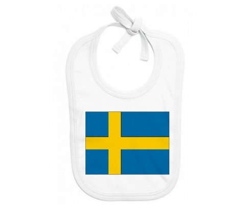 Bavoir bébé personnalisé Drapeau Suède