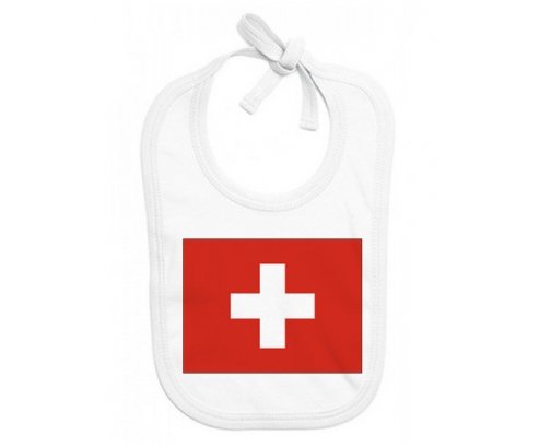 Bavoir bébé personnalisé Drapeau Suisse