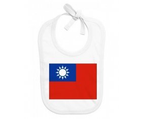 Bavoir bébé personnalisé Drapeau Taïwan