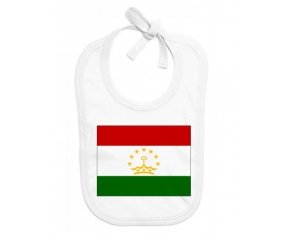 Bavoir bébé personnalisé Drapeau Tadjikistan