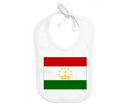 Bavoir bébé personnalisé Drapeau Tadjikistan