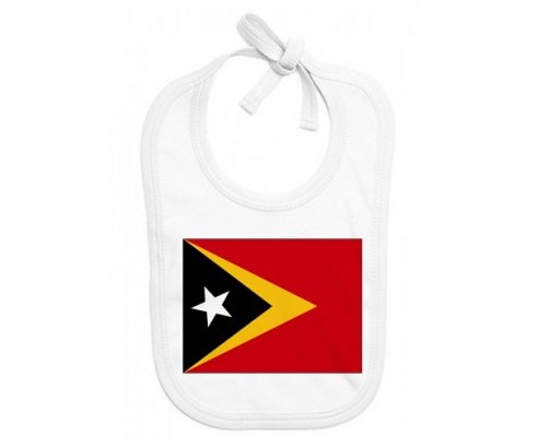Bavoir bébé personnalisé Drapeau Timor Leste