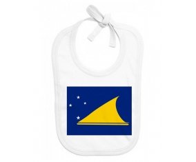 Bavoir bébé personnalisé Drapeau Tokelau