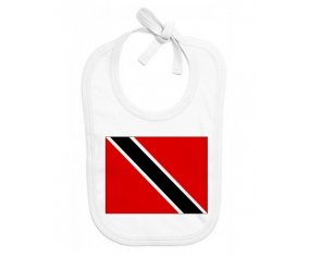 Bavoir bébé personnalisé Drapeau Trinité-et-Tobago