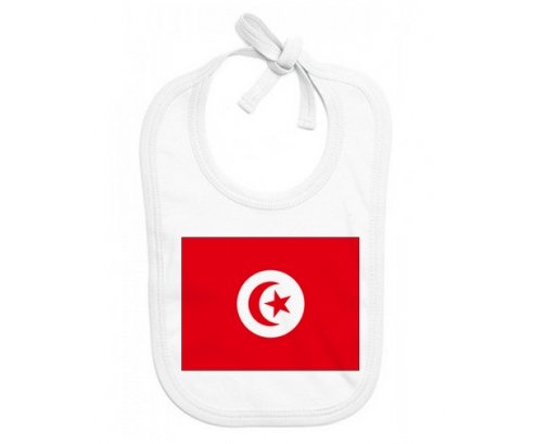 Bavoir bébé personnalisé Drapeau Tunisie