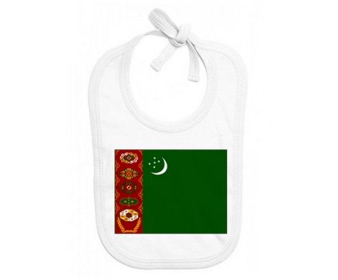 Bavoir bébé personnalisé Drapeau Turkménistan