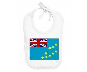 Bavoir bébé personnalisé Drapeau Tuvalu
