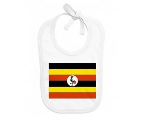 Bavoir bébé personnalisé Drapeau Ouganda